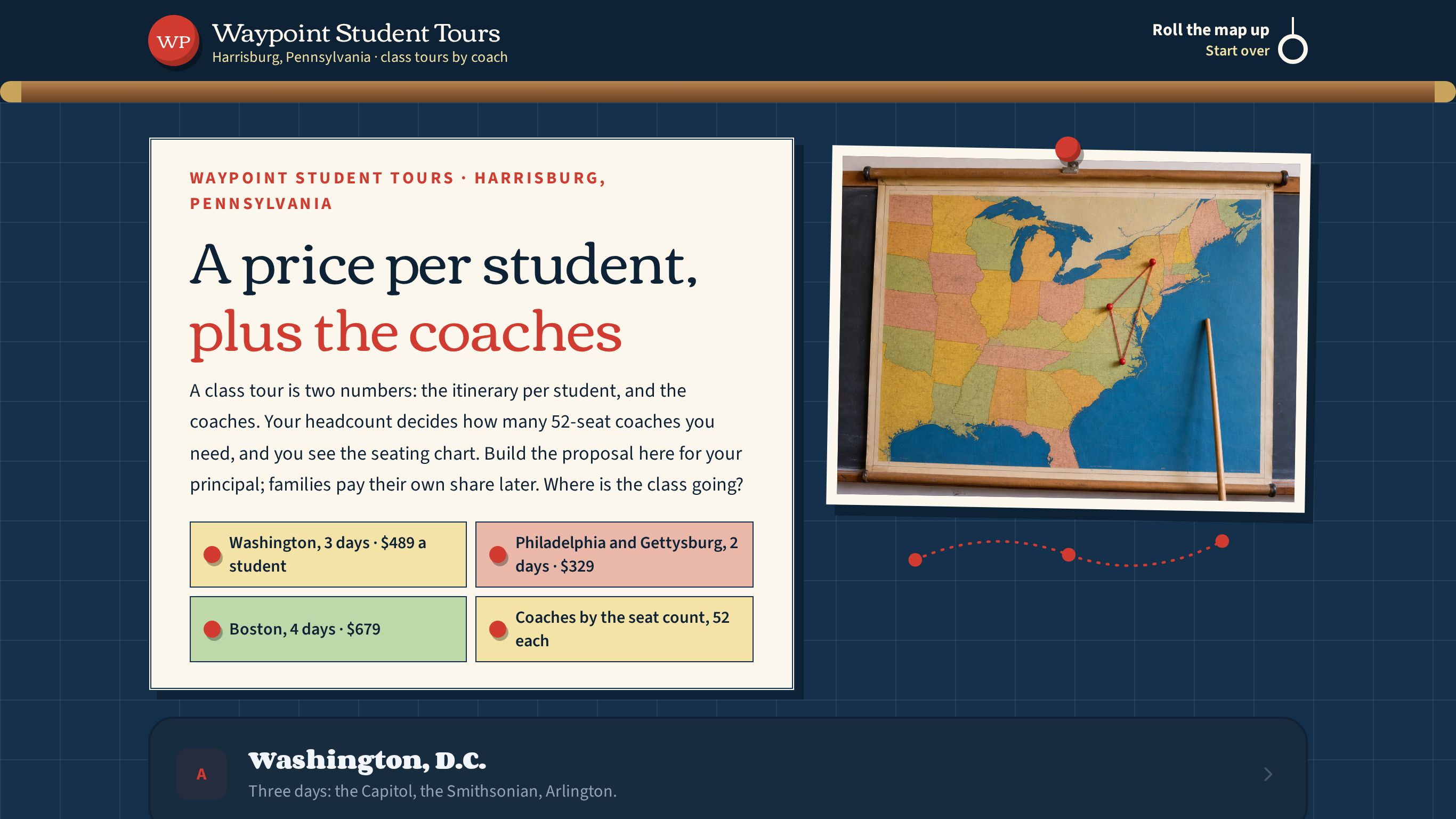 Educational tour booking form template preview