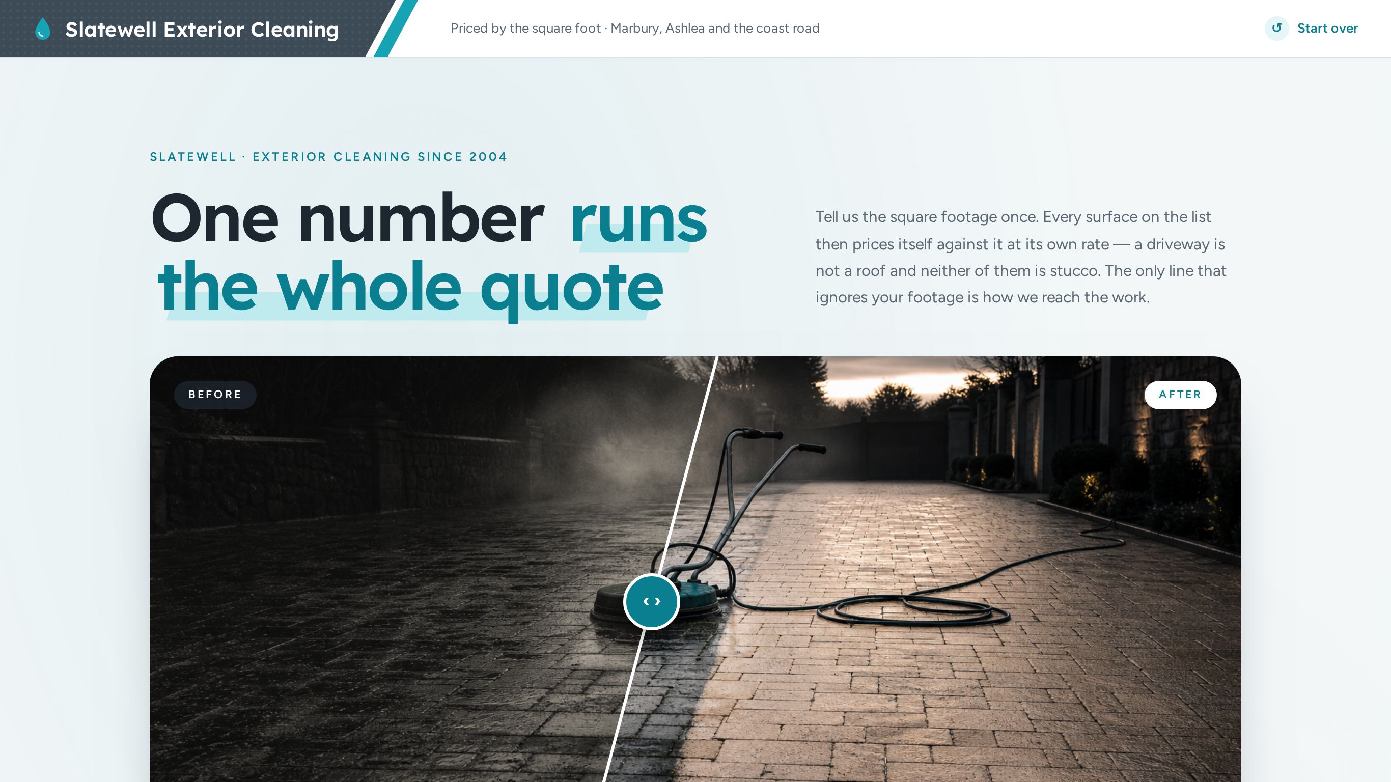 Pressure washing estimate & quote template preview
