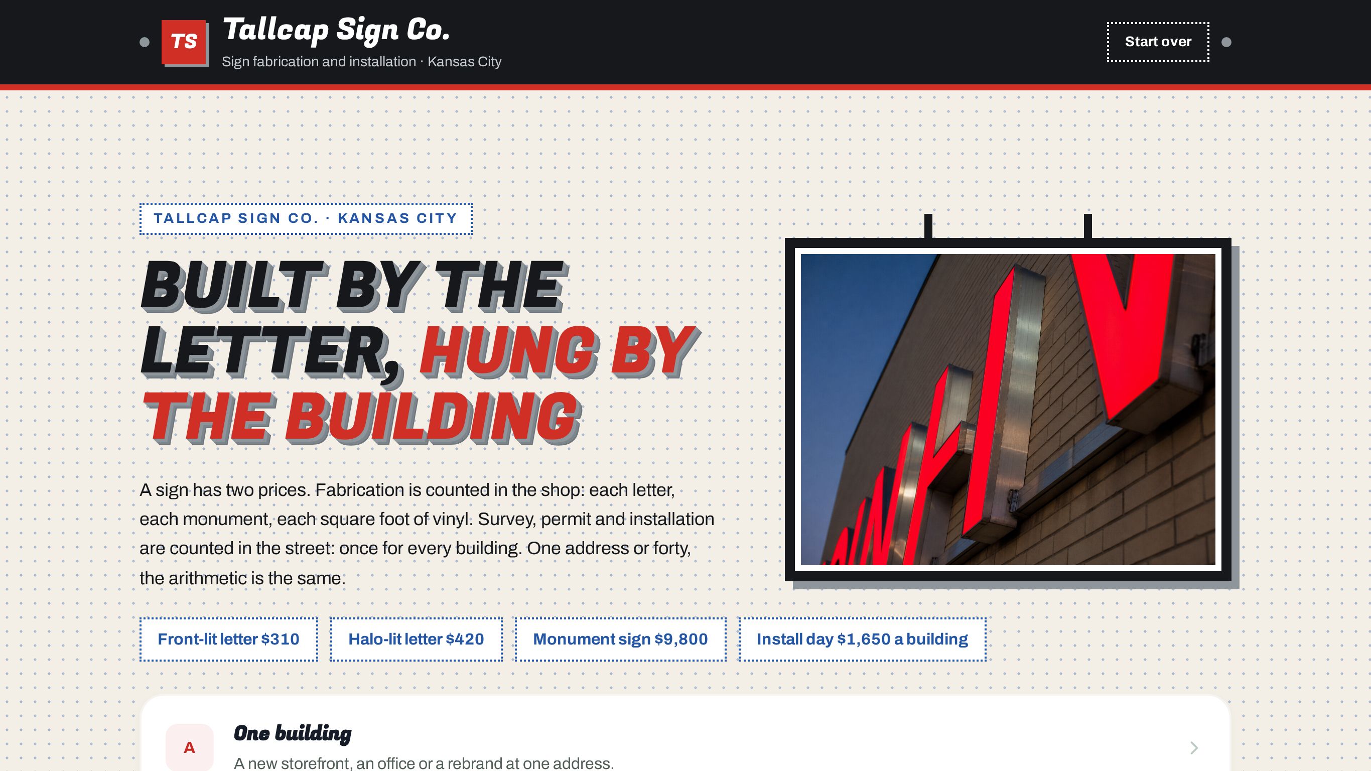 Commercial signage proposal template preview