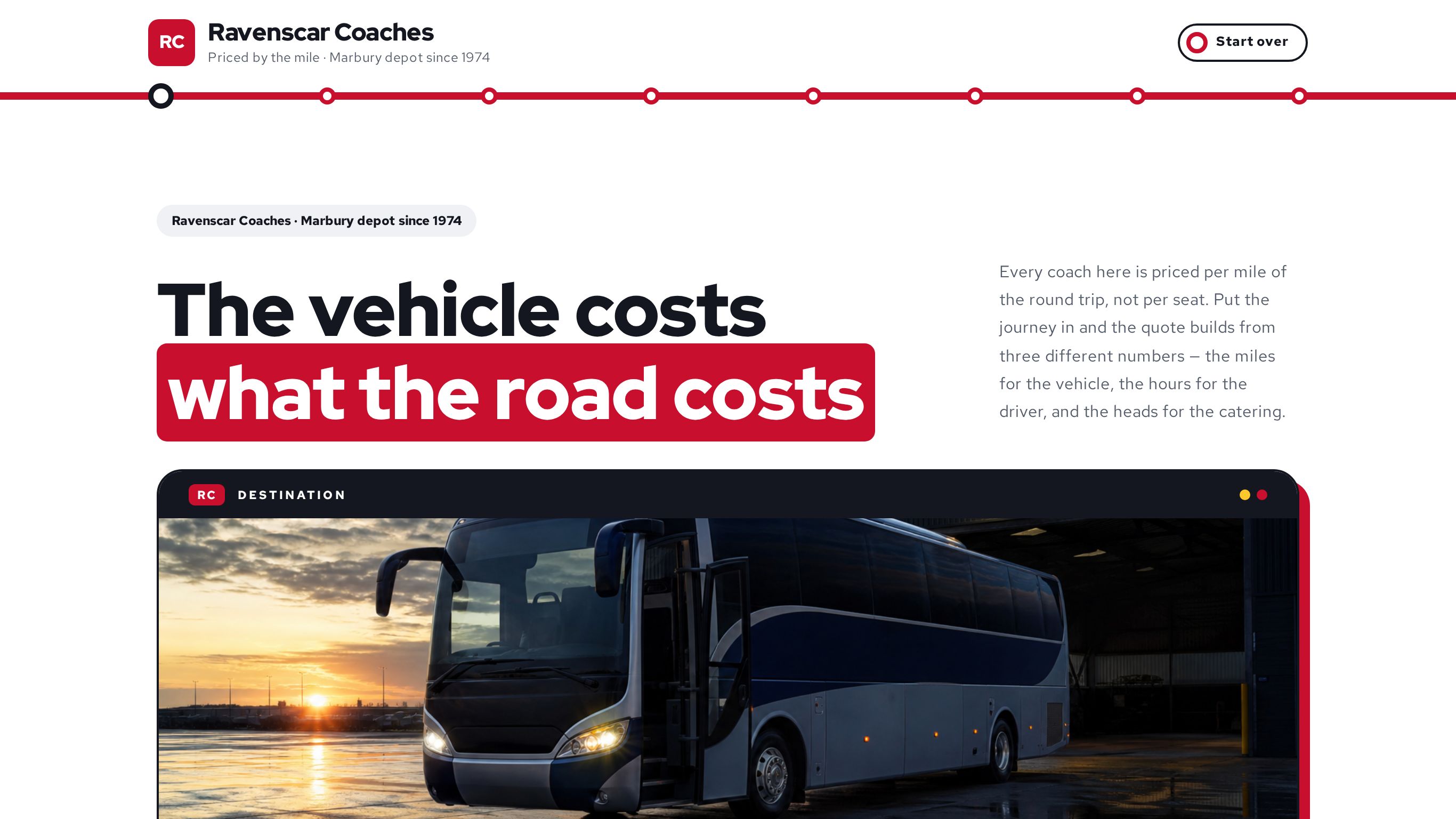 Charter bus & coach quote request template preview