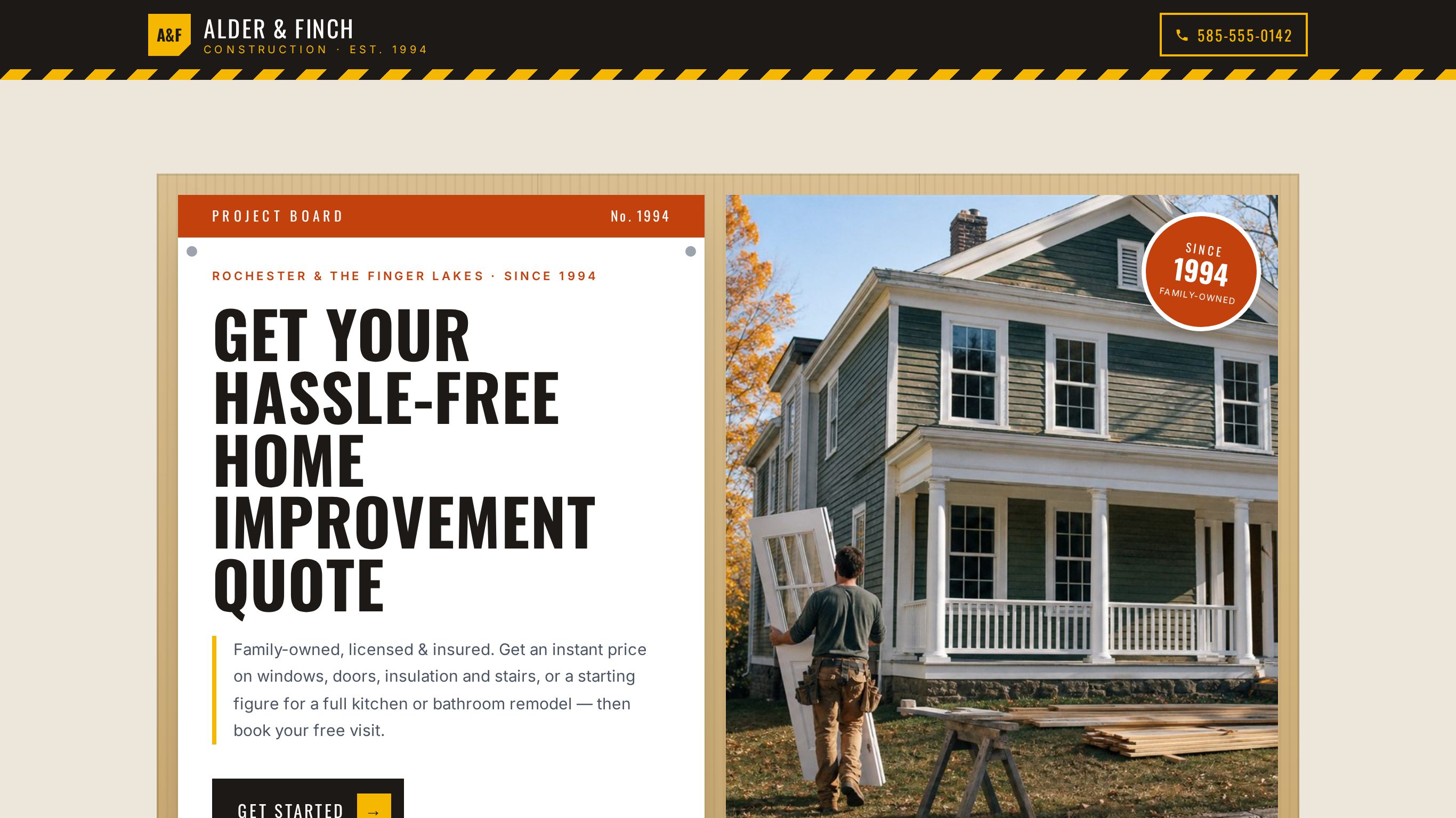 Construction estimate & quote template preview