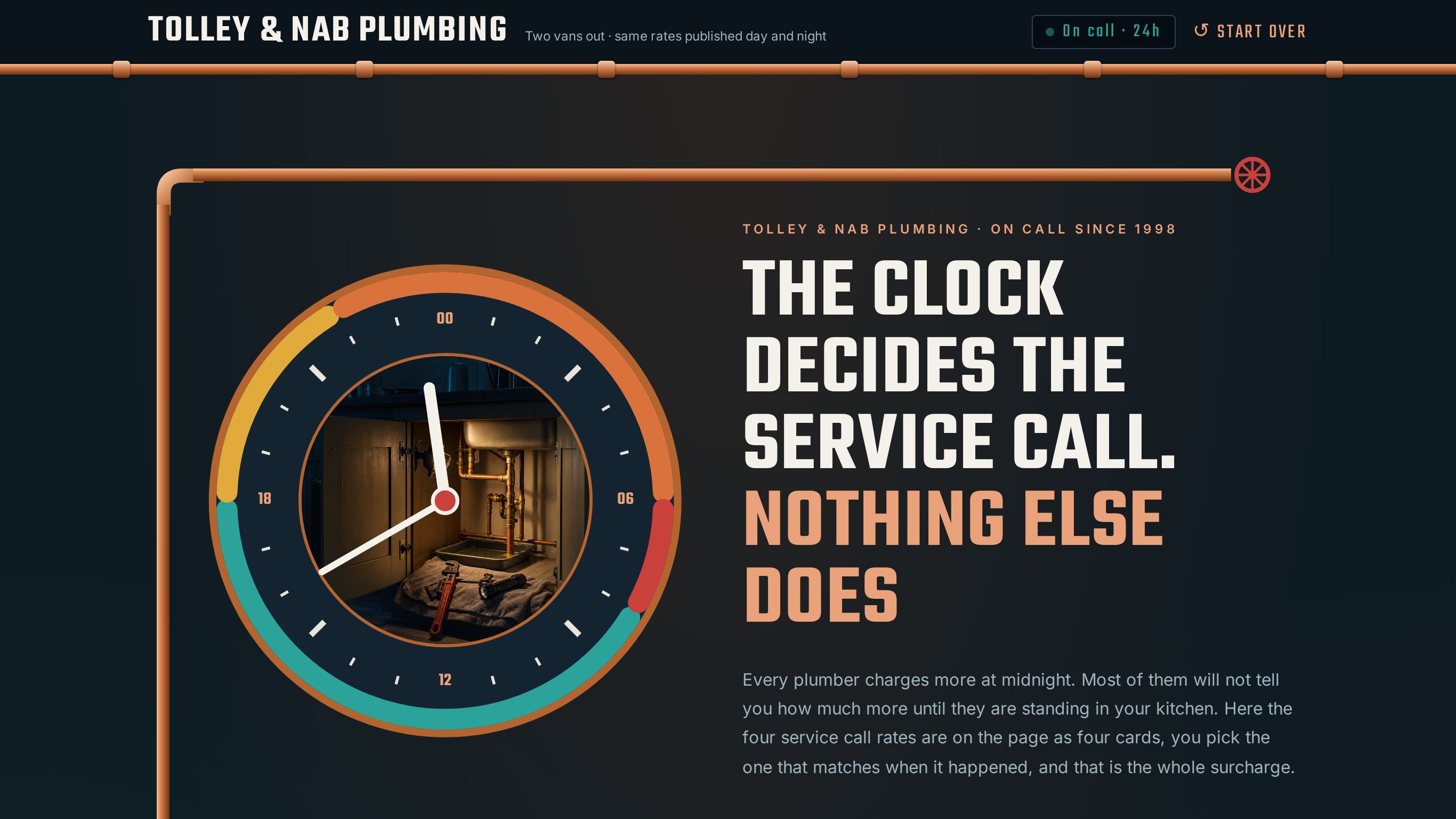 Emergency plumber booking form template preview