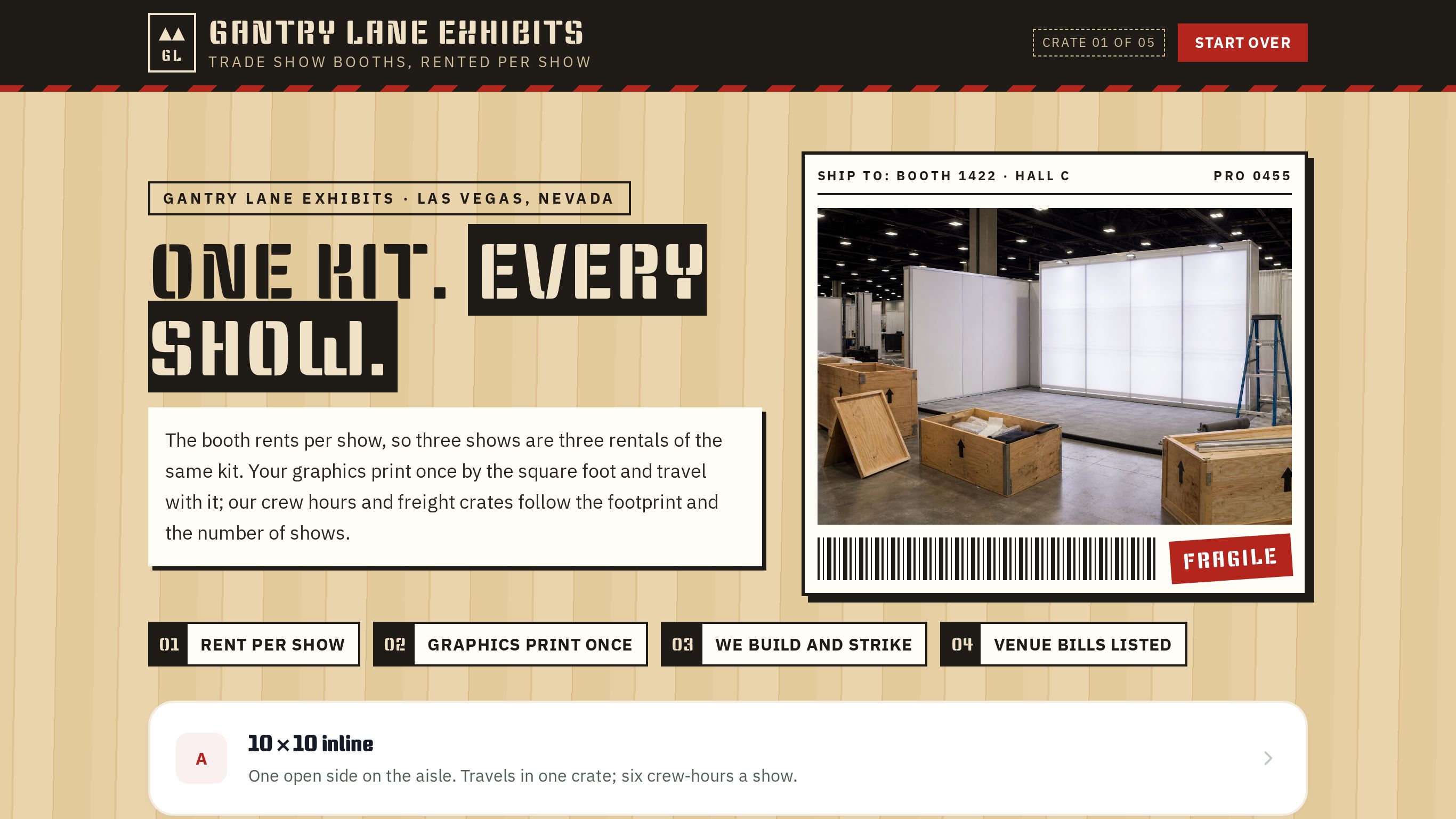 Trade show booth rental quote template preview