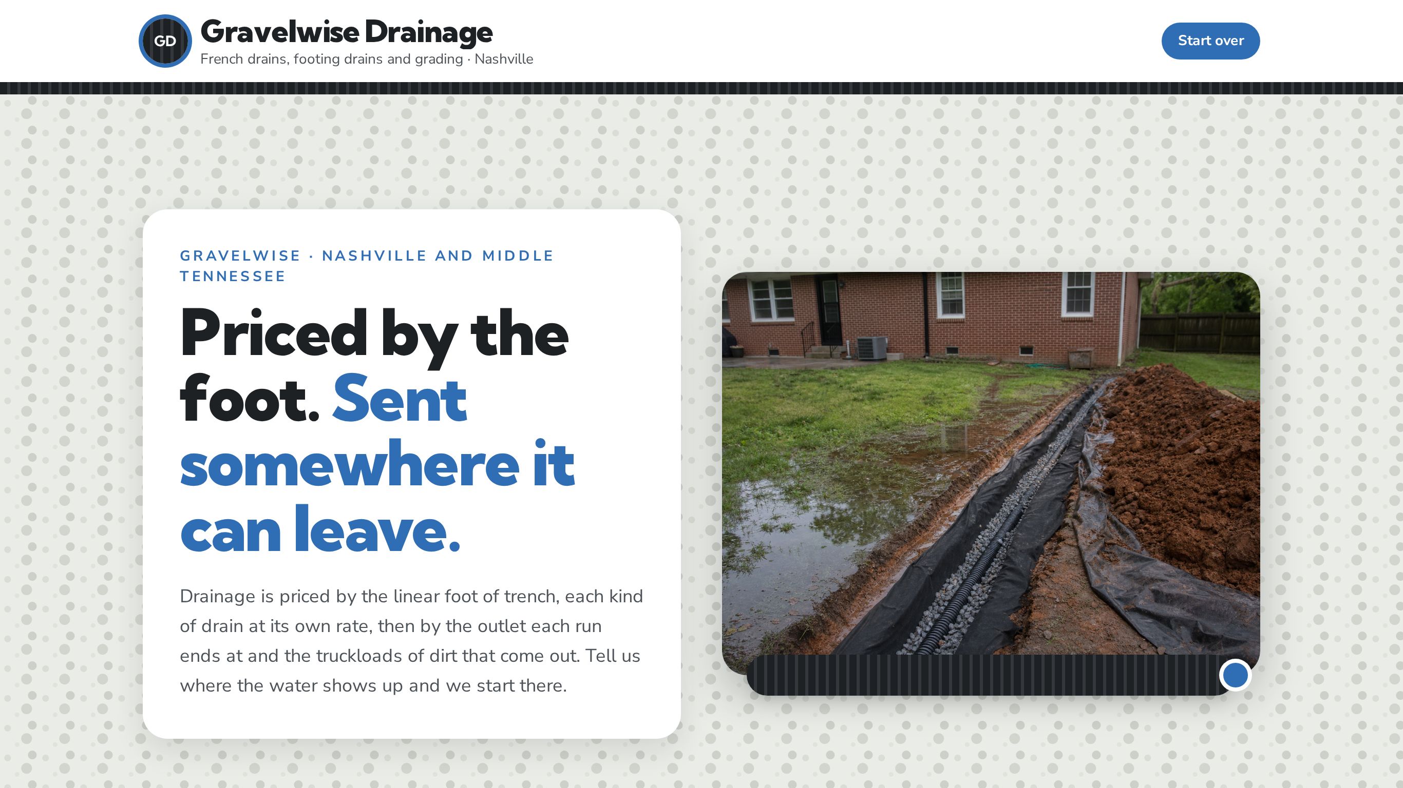 Drainage and excavation estimate template preview