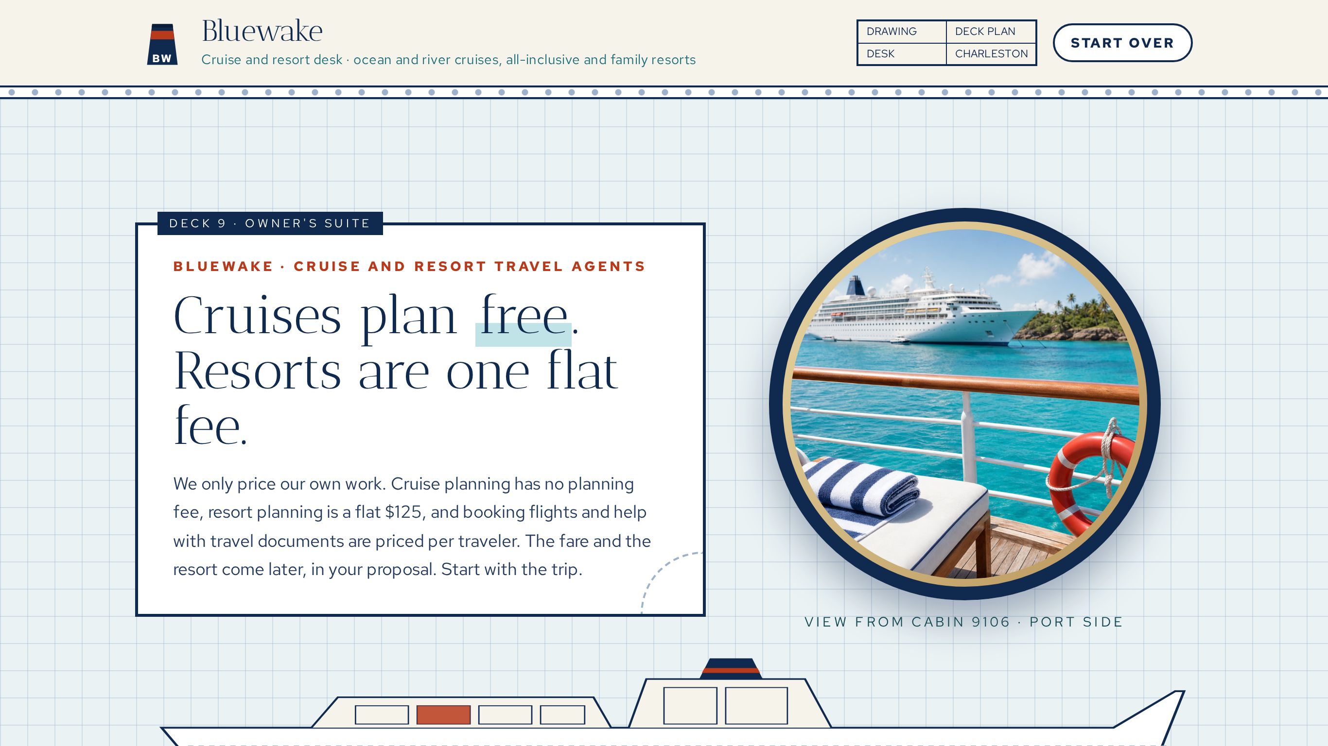 Cruise and resort travel agent quote template preview