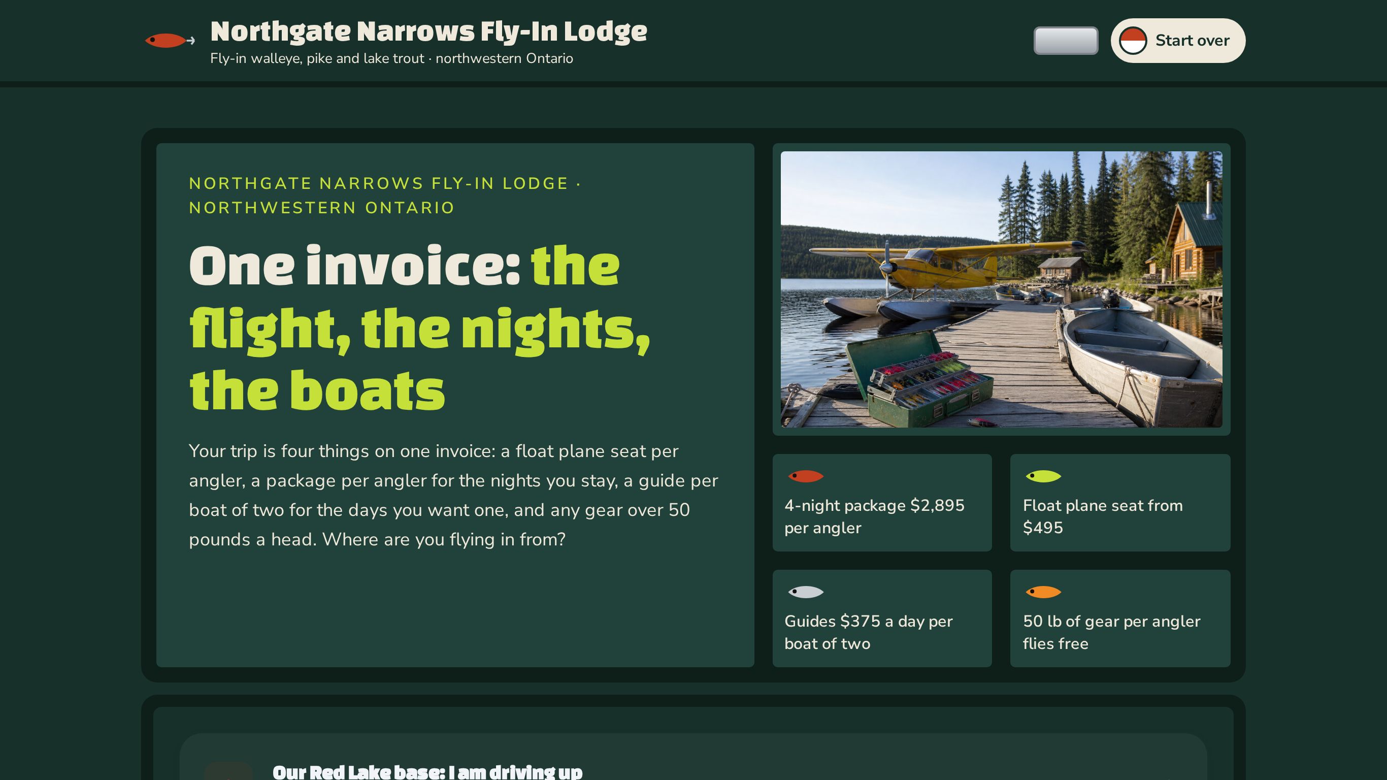 Fishing lodge booking form template preview