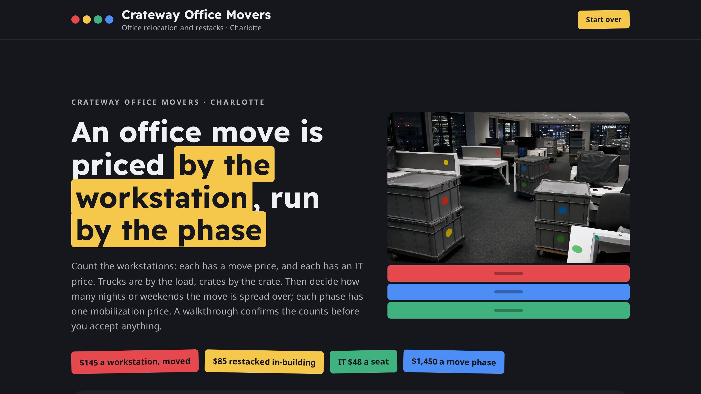 Office relocation proposal template preview