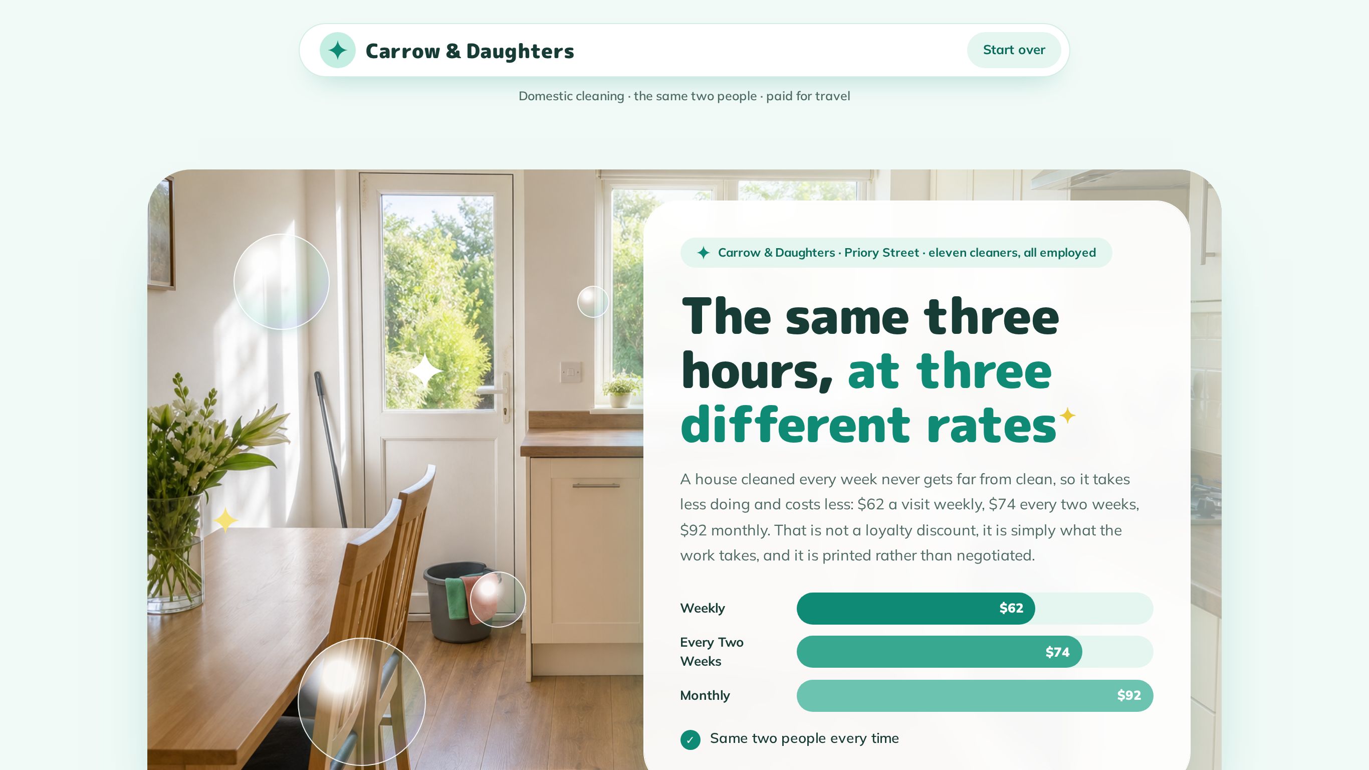 House cleaning estimate & quote template preview