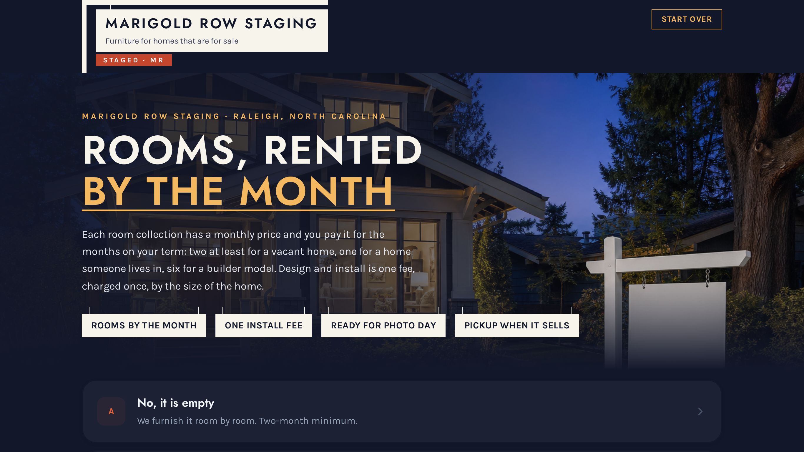 Home staging furniture proposal template preview