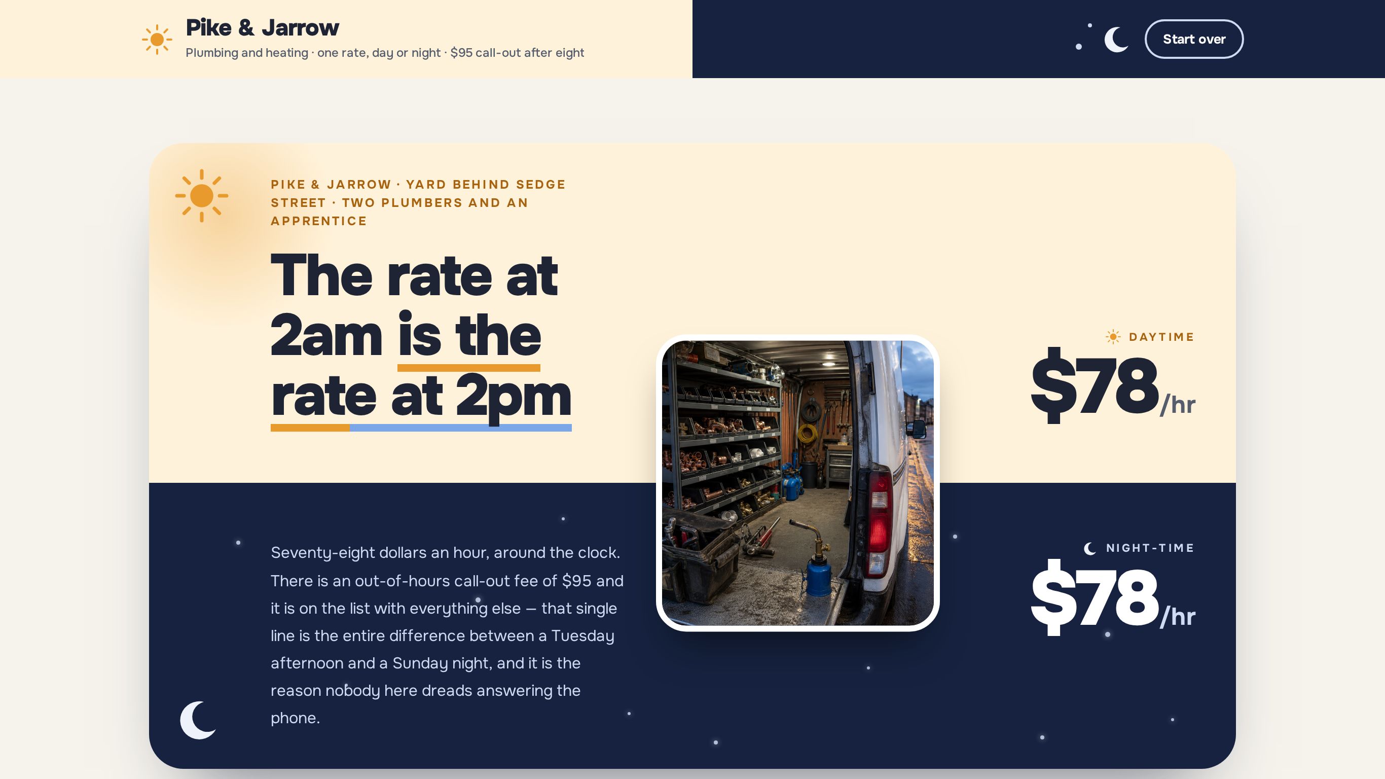 Plumbing & heating estimate template preview