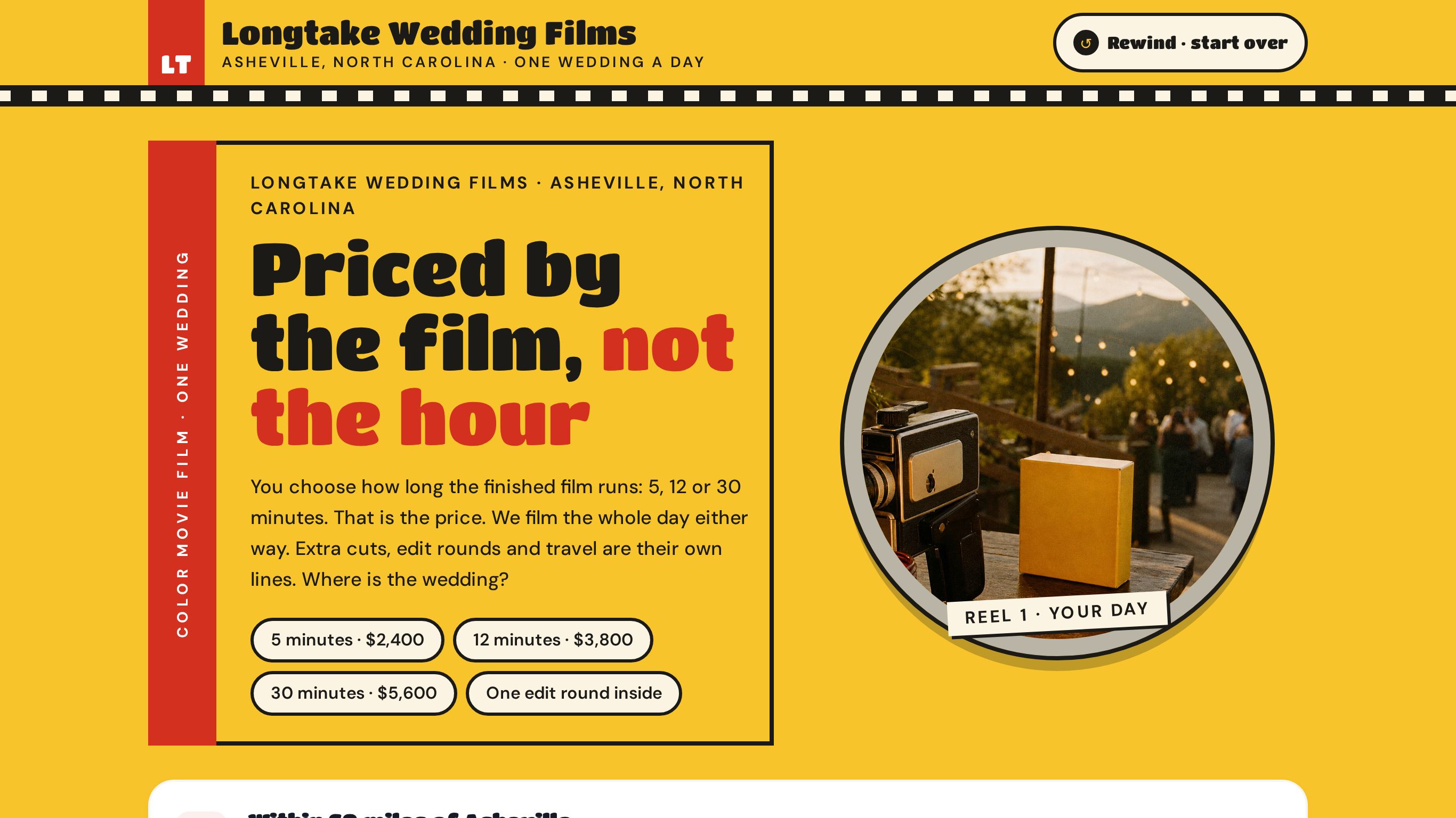Wedding videography proposal template preview