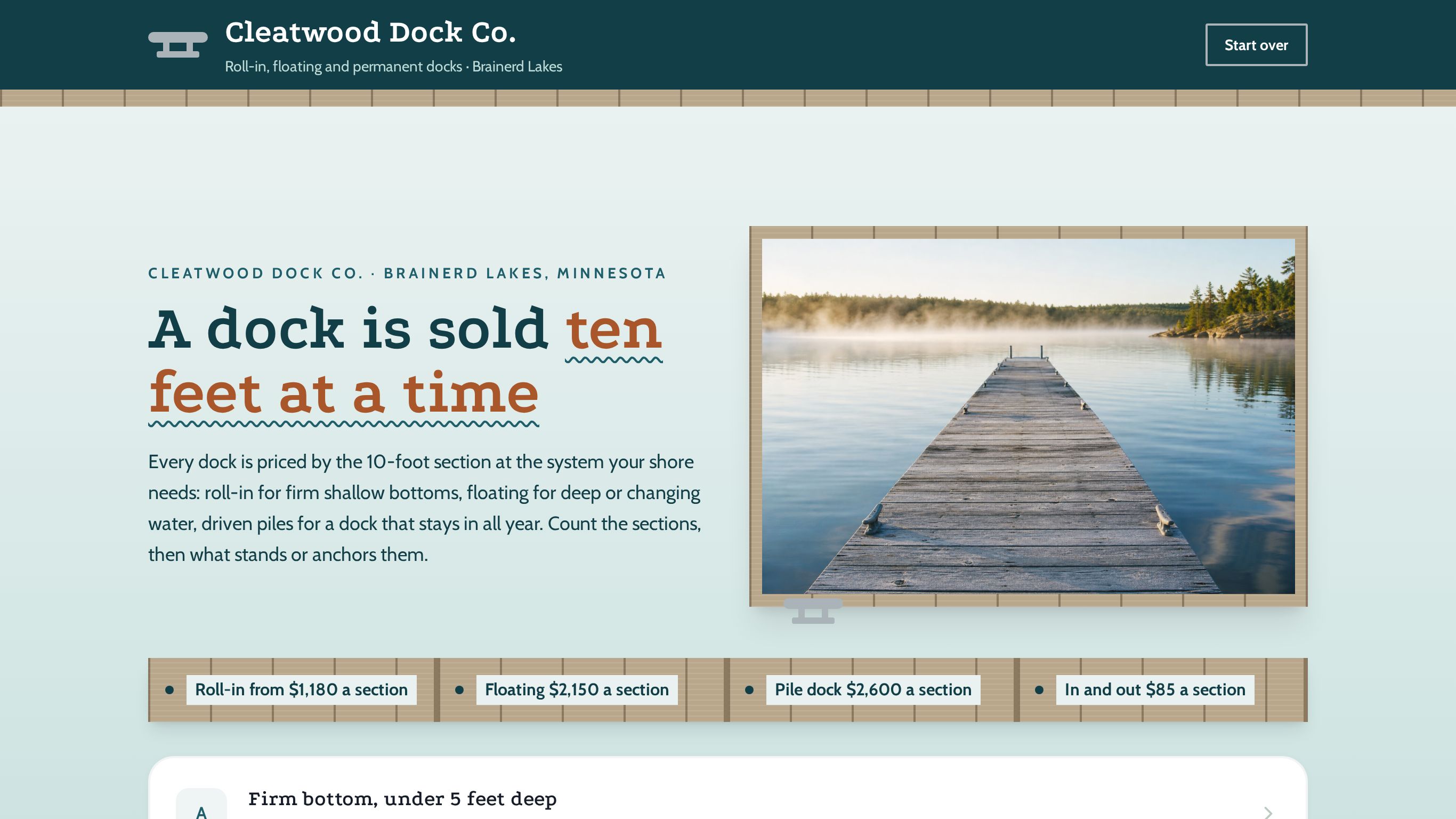 Boat dock installation quote template preview