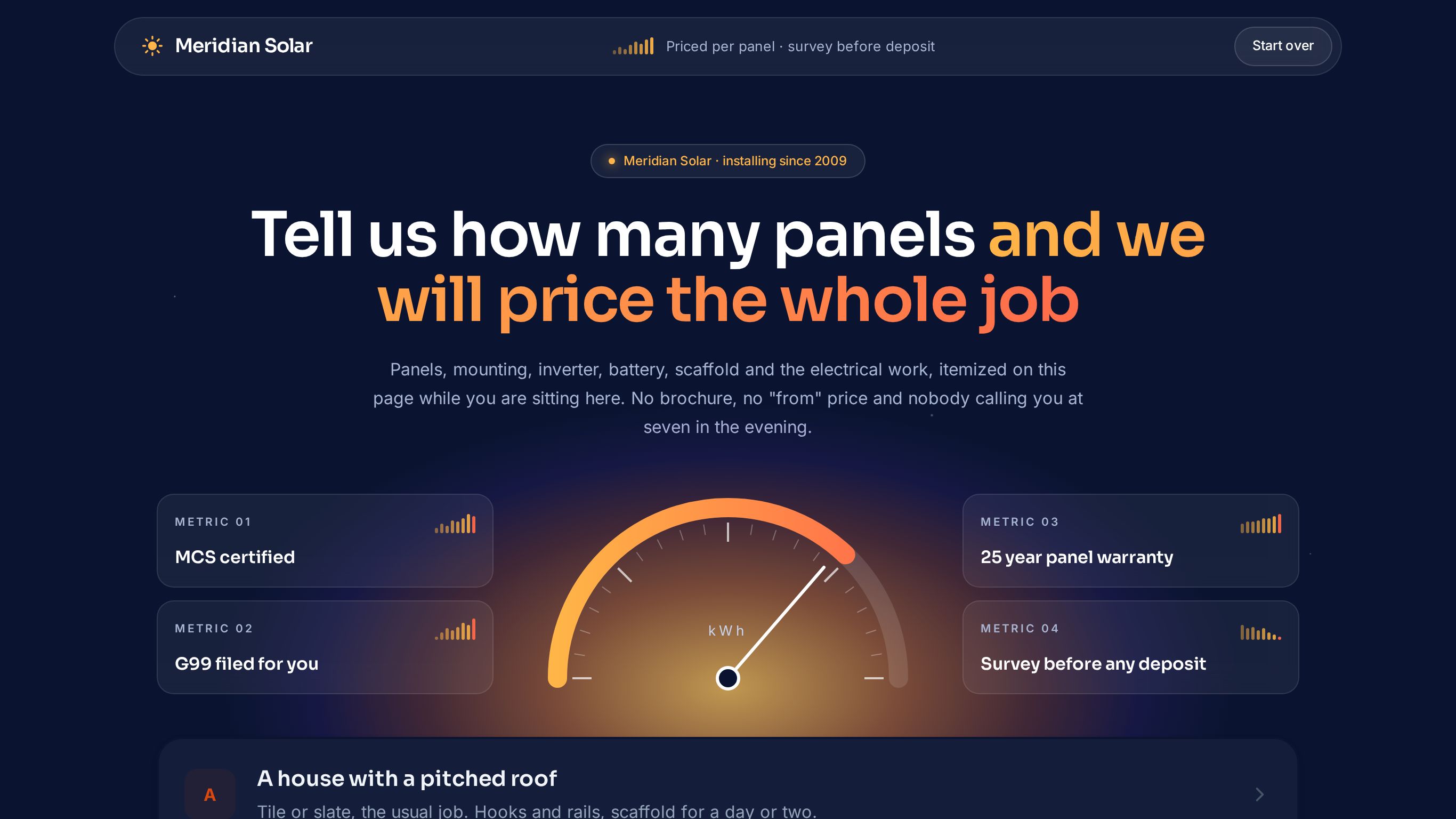Solar installation estimate & quote template preview