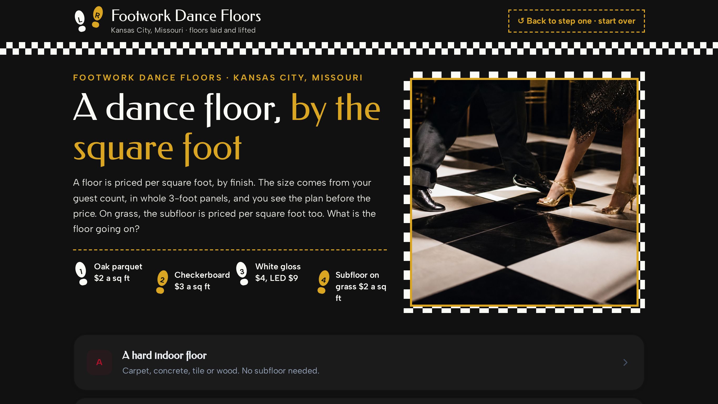 Dance floor rental quote template by sq ft preview