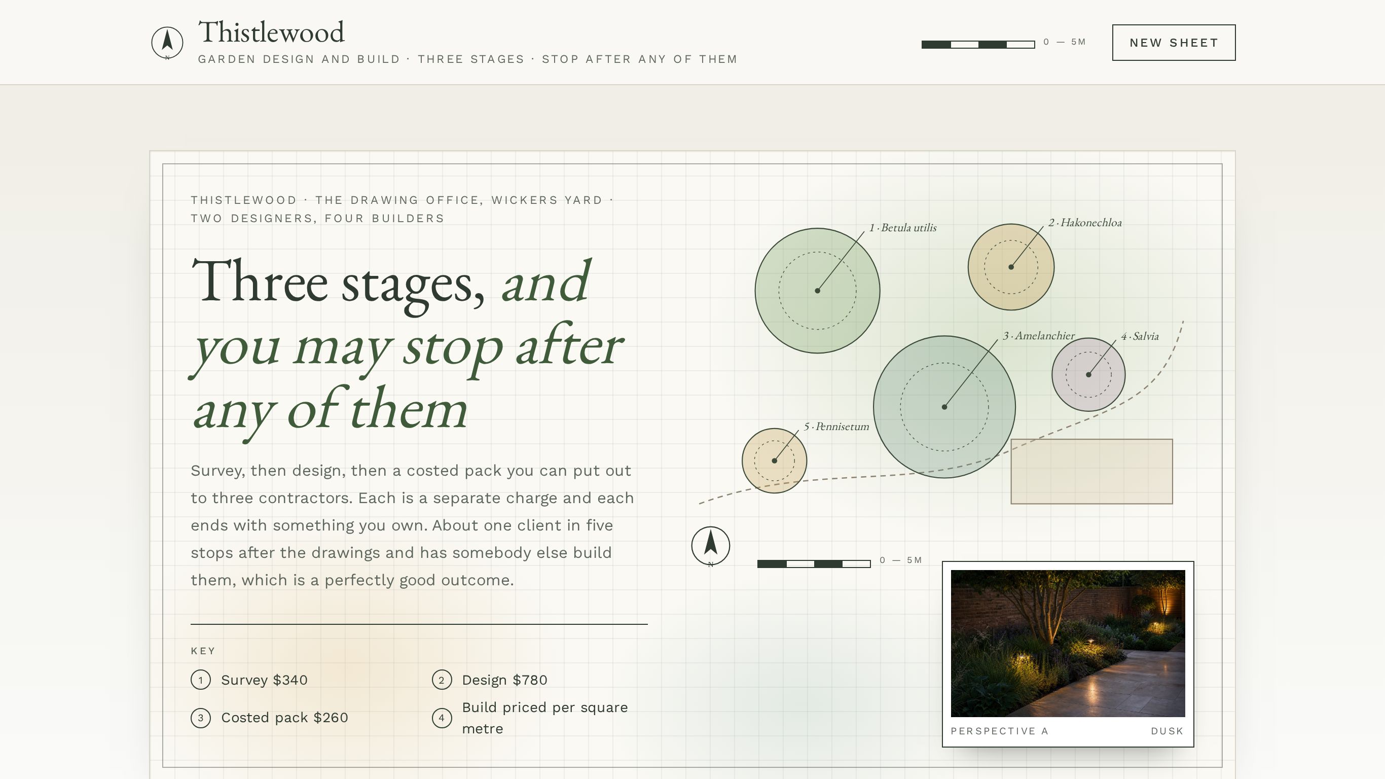 Landscaping design & build estimate template preview