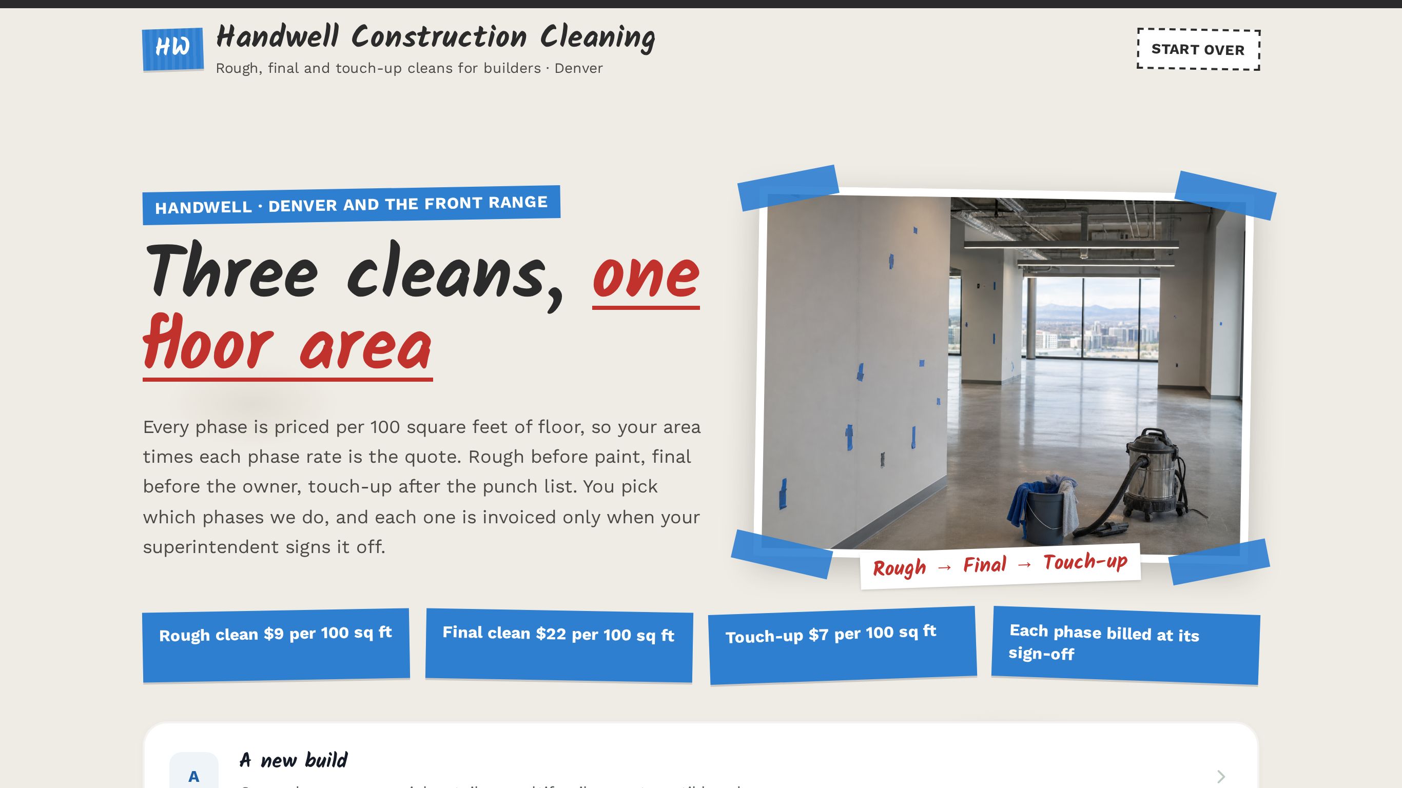 Post-construction cleaning proposal template preview