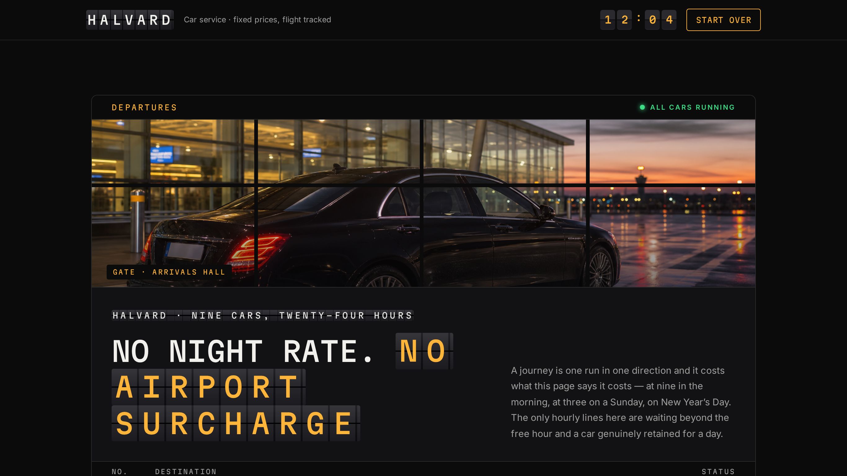 Airport transfer & limo booking form template preview