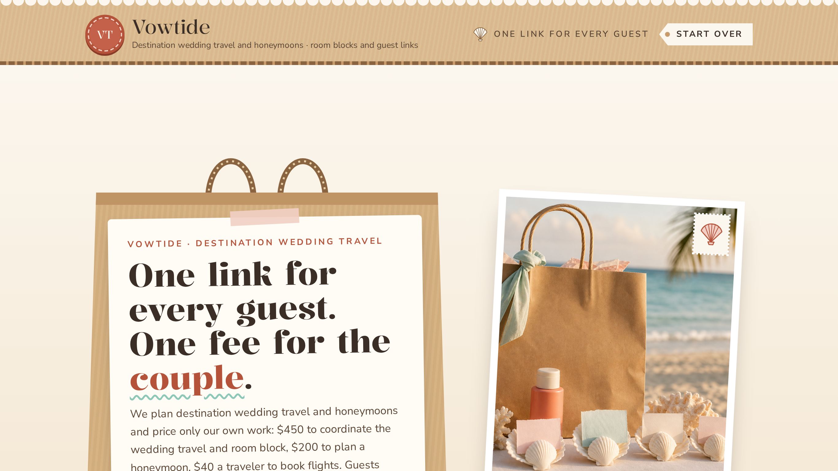 Destination wedding travel quote template preview