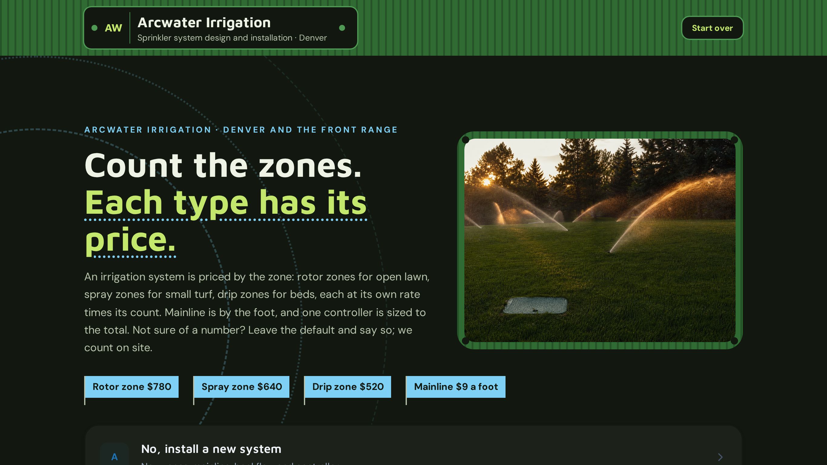 Irrigation installation proposal template preview