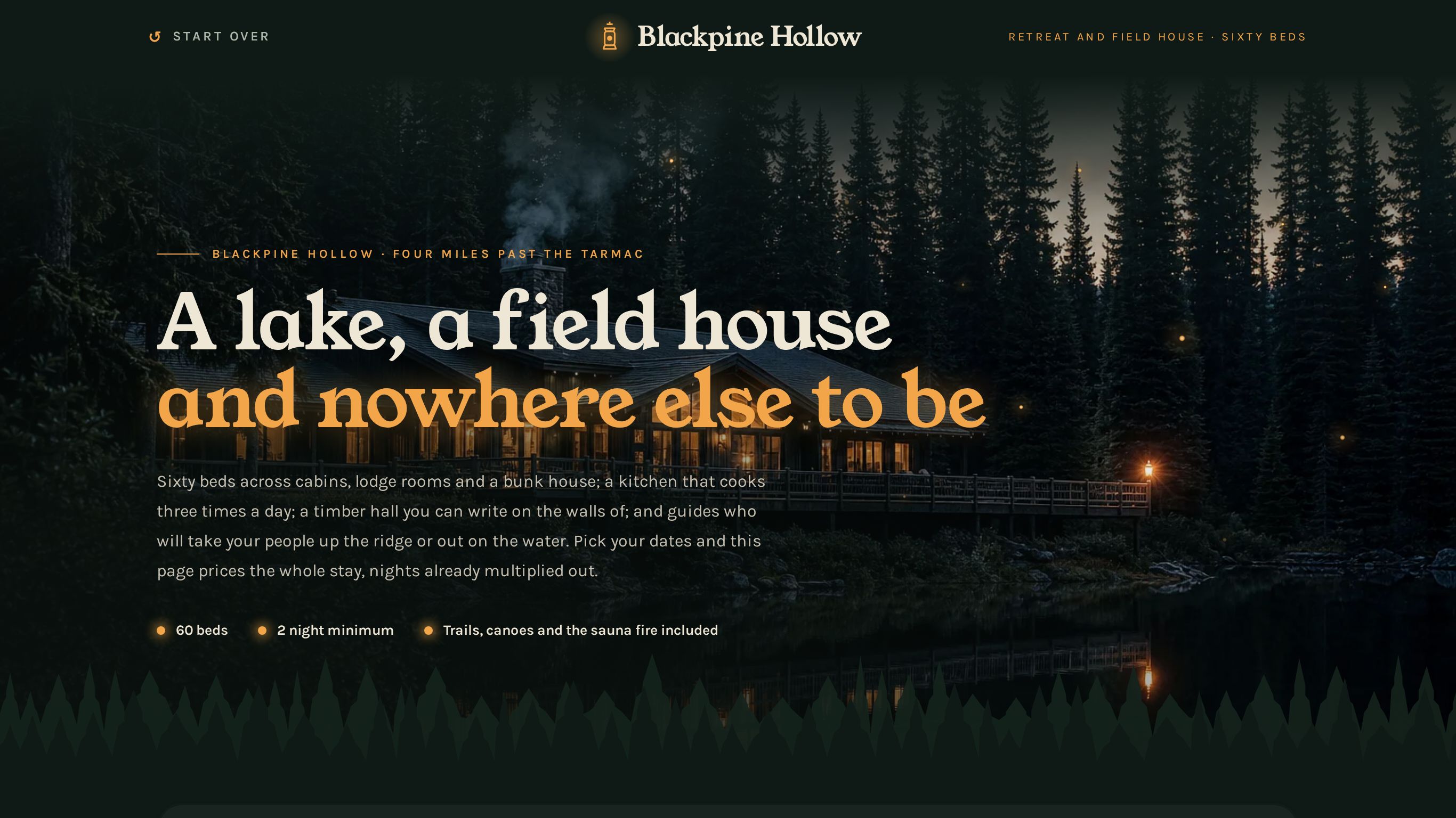 Retreat center quote request template preview