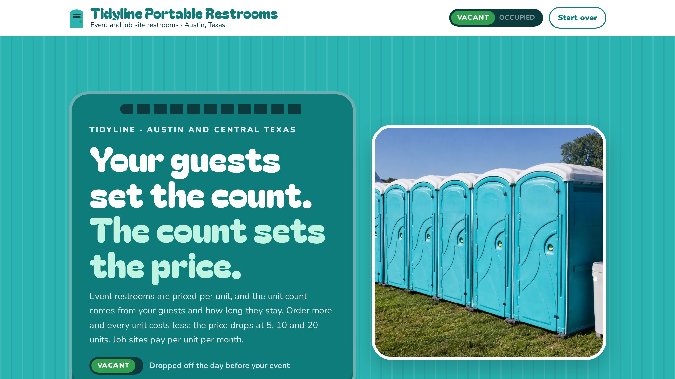 Portable toilet rental quote template preview