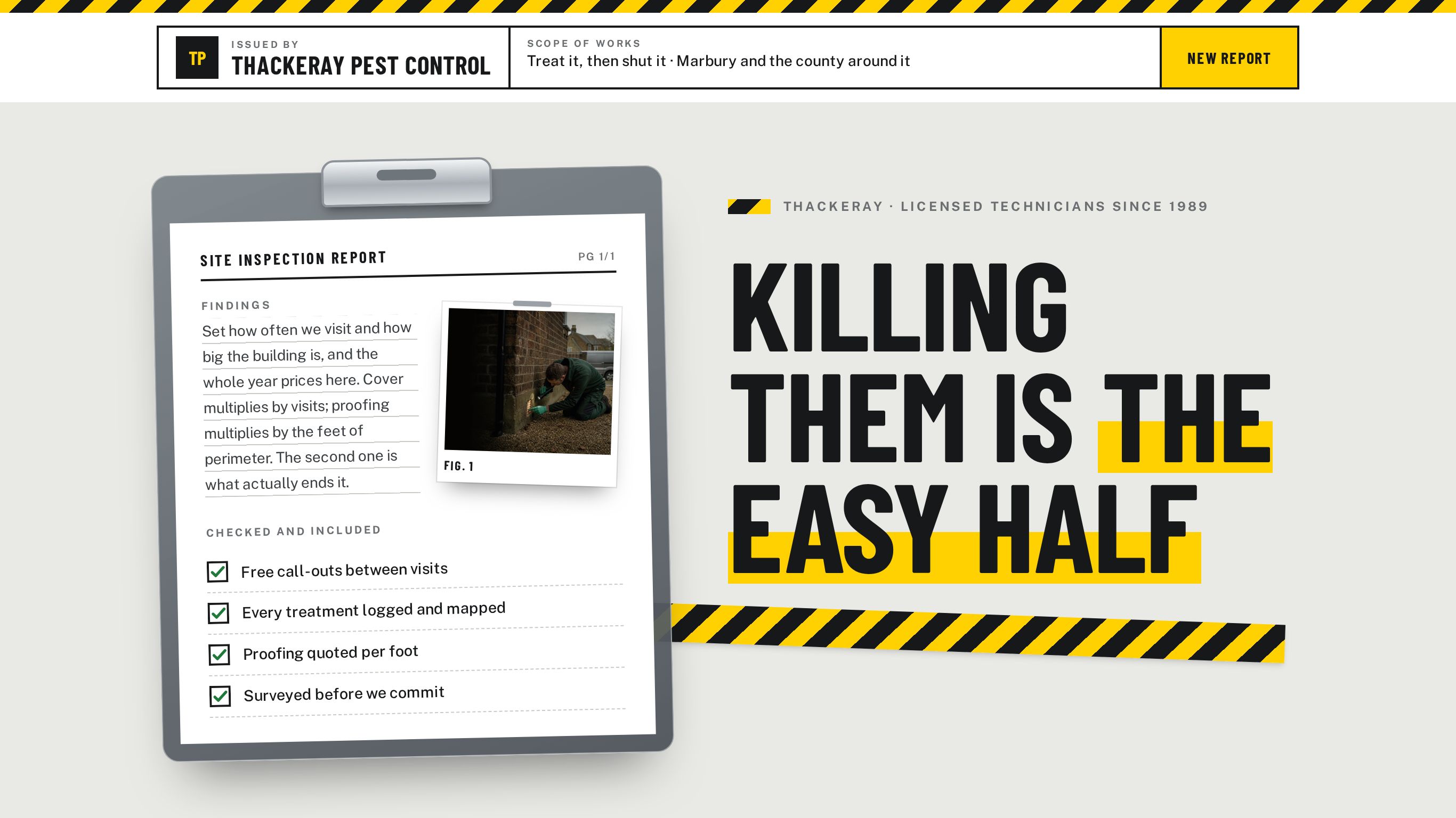 Pest control quote & estimate template preview
