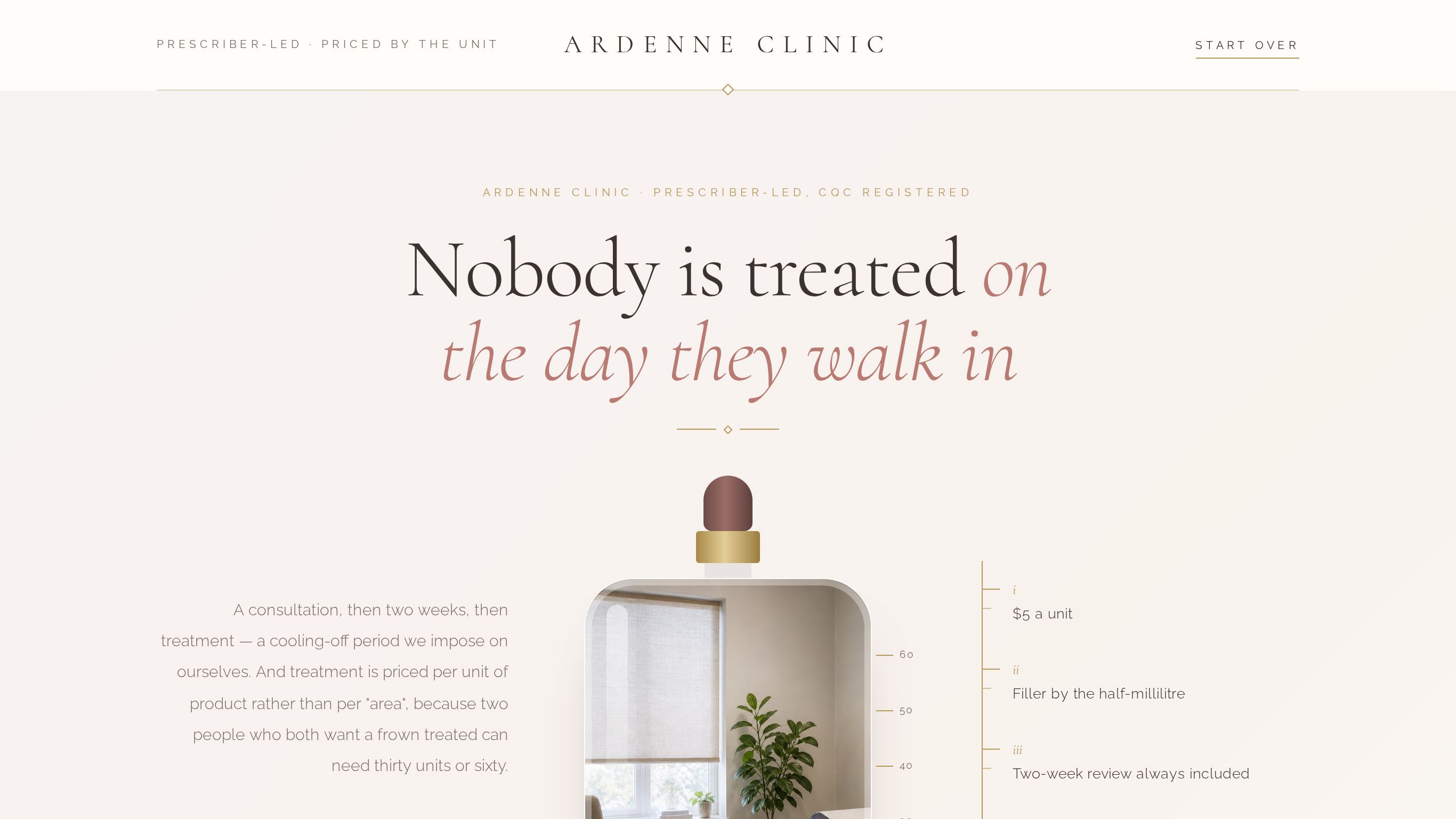 Med spa & aesthetics treatment quote template preview