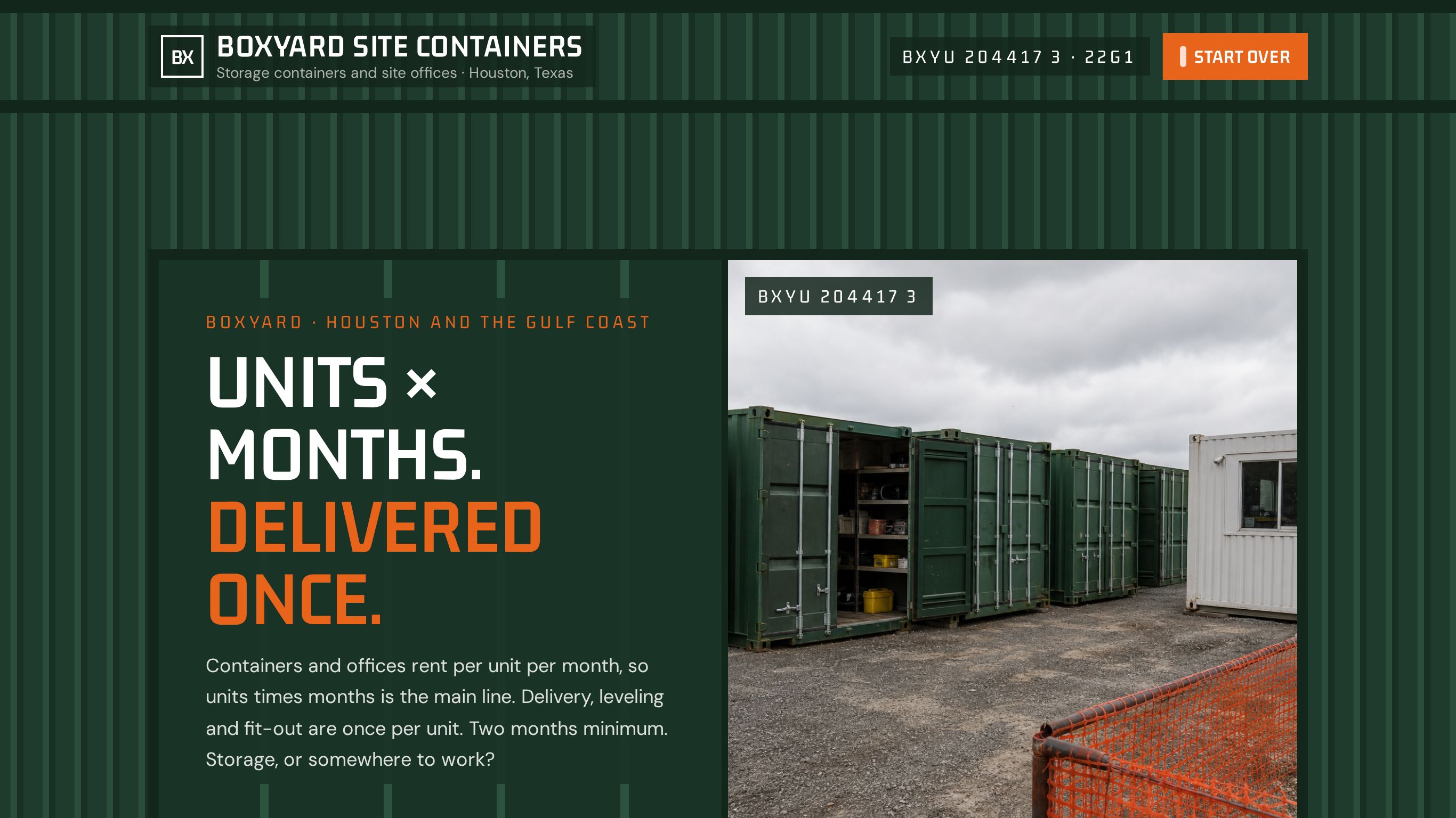 Container rental quote template for sites preview