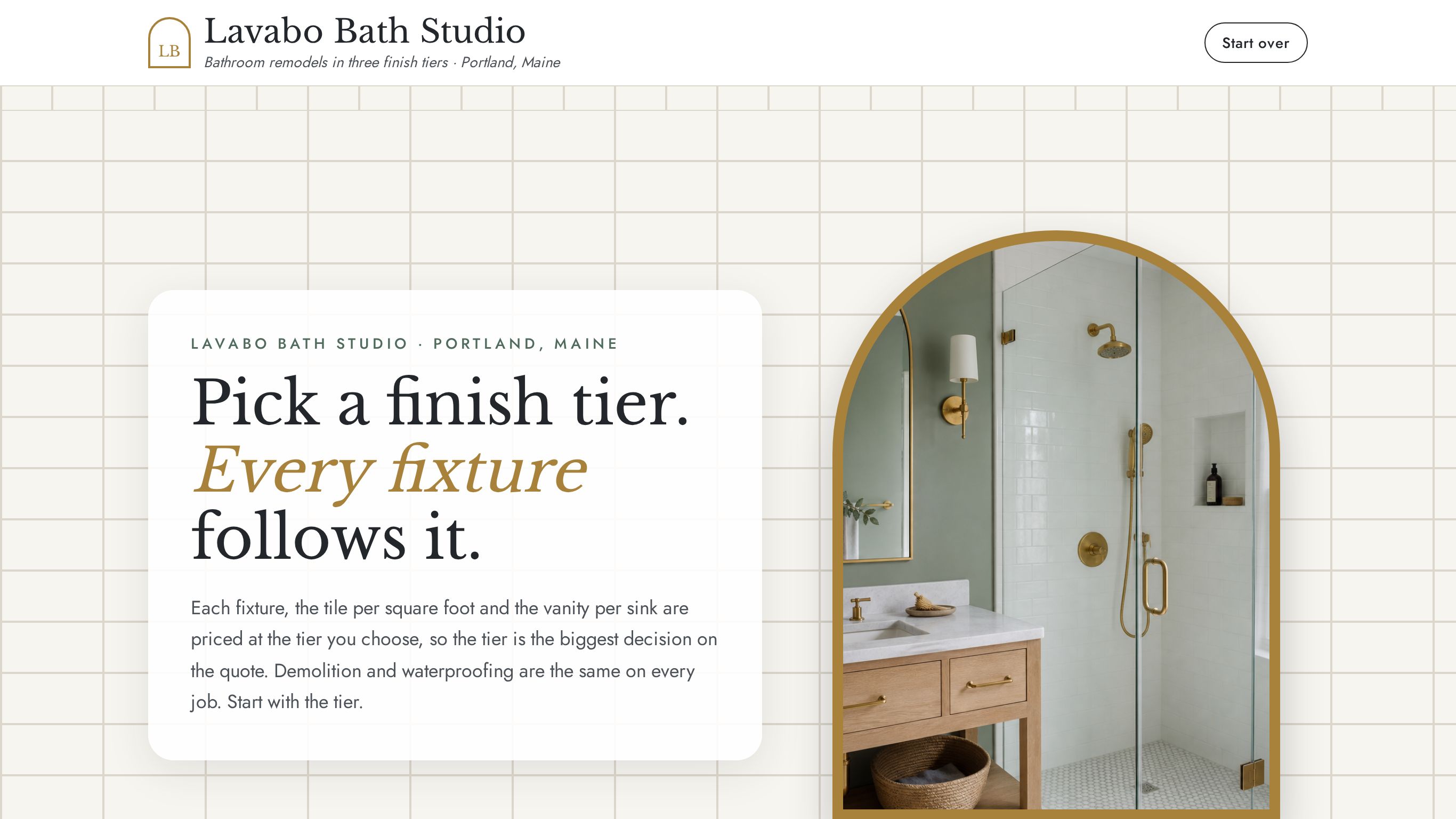 Bathroom remodeling estimate template preview