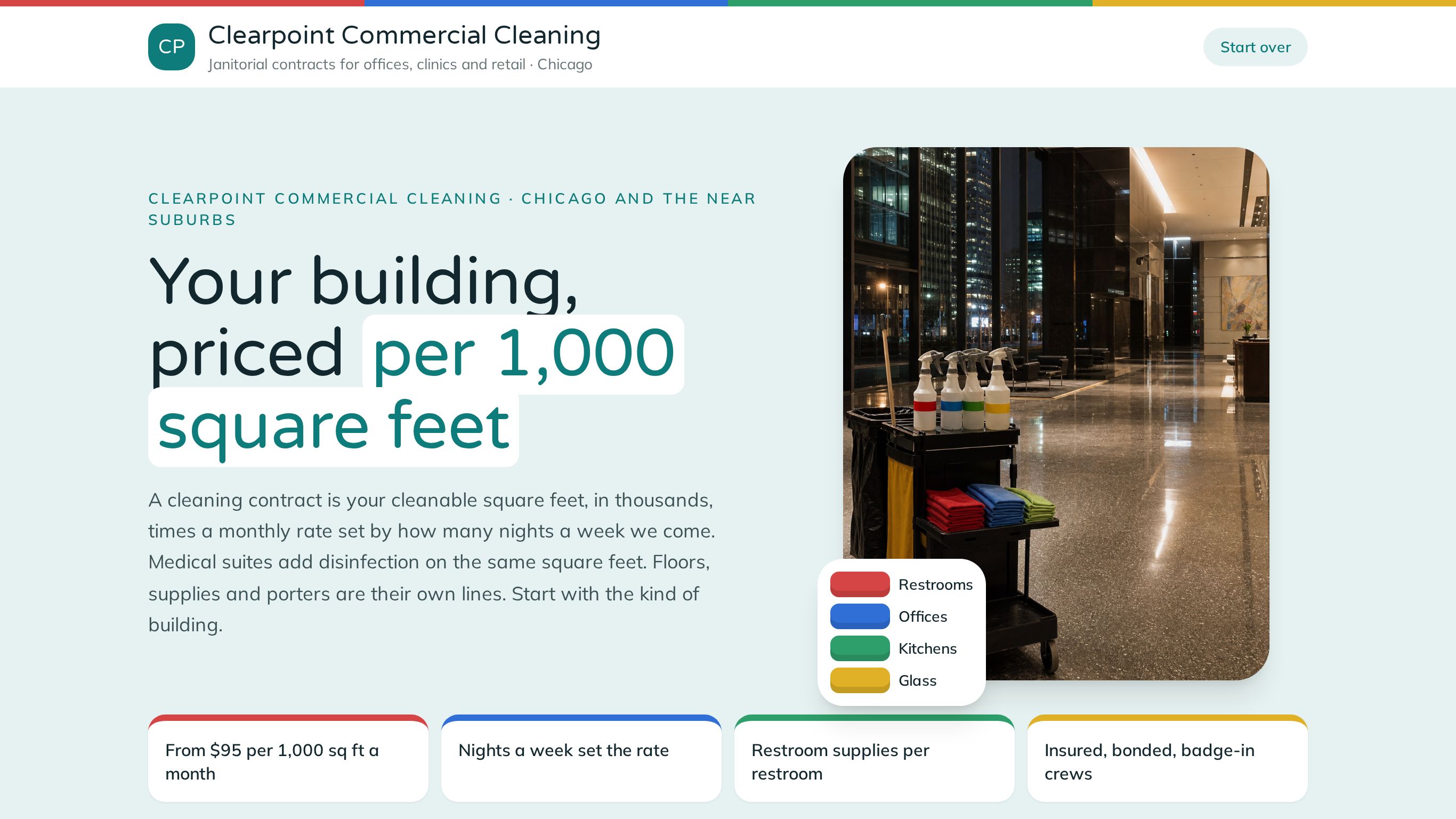 Commercial cleaning bid request template preview