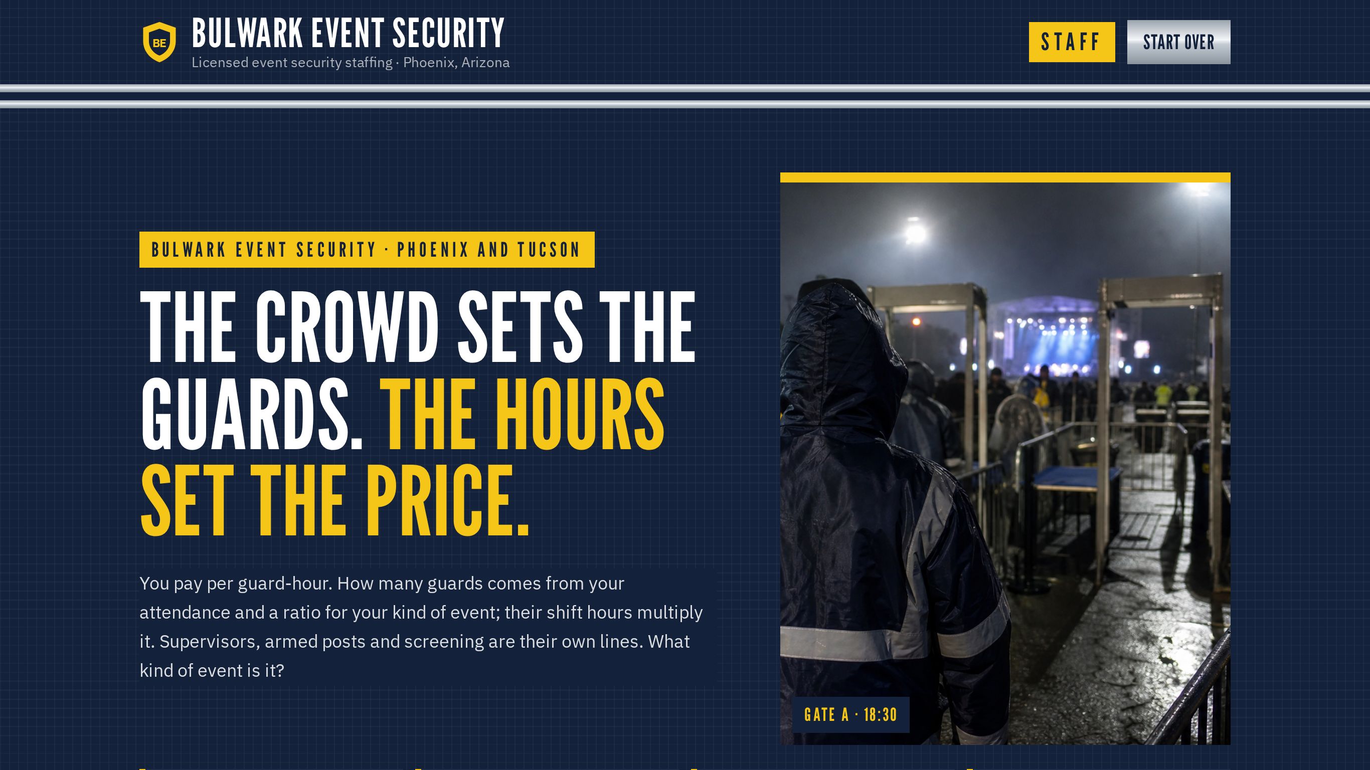 Event security services proposal template preview