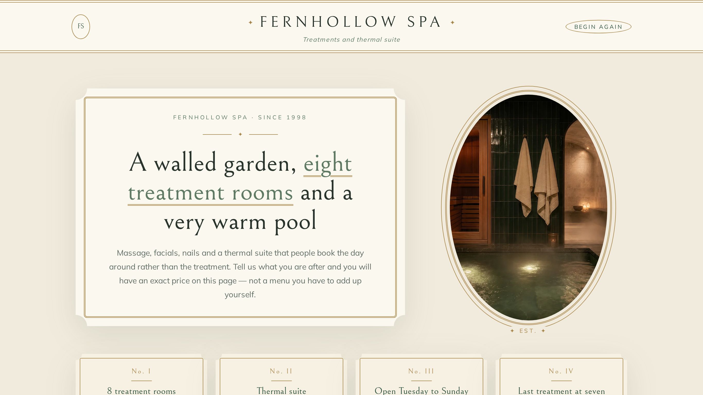 Day spa group booking form template preview