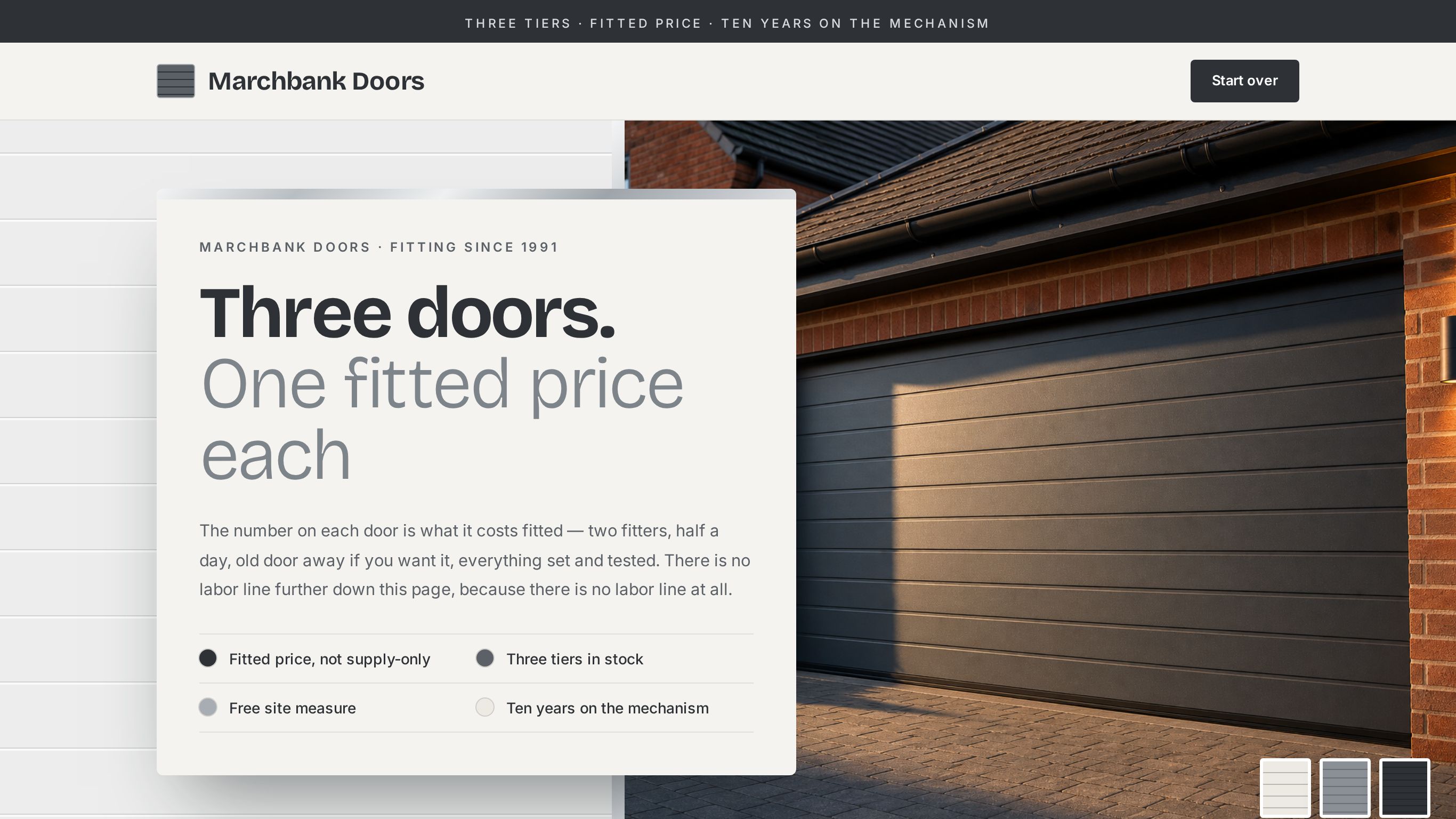 Garage door installation quote template preview