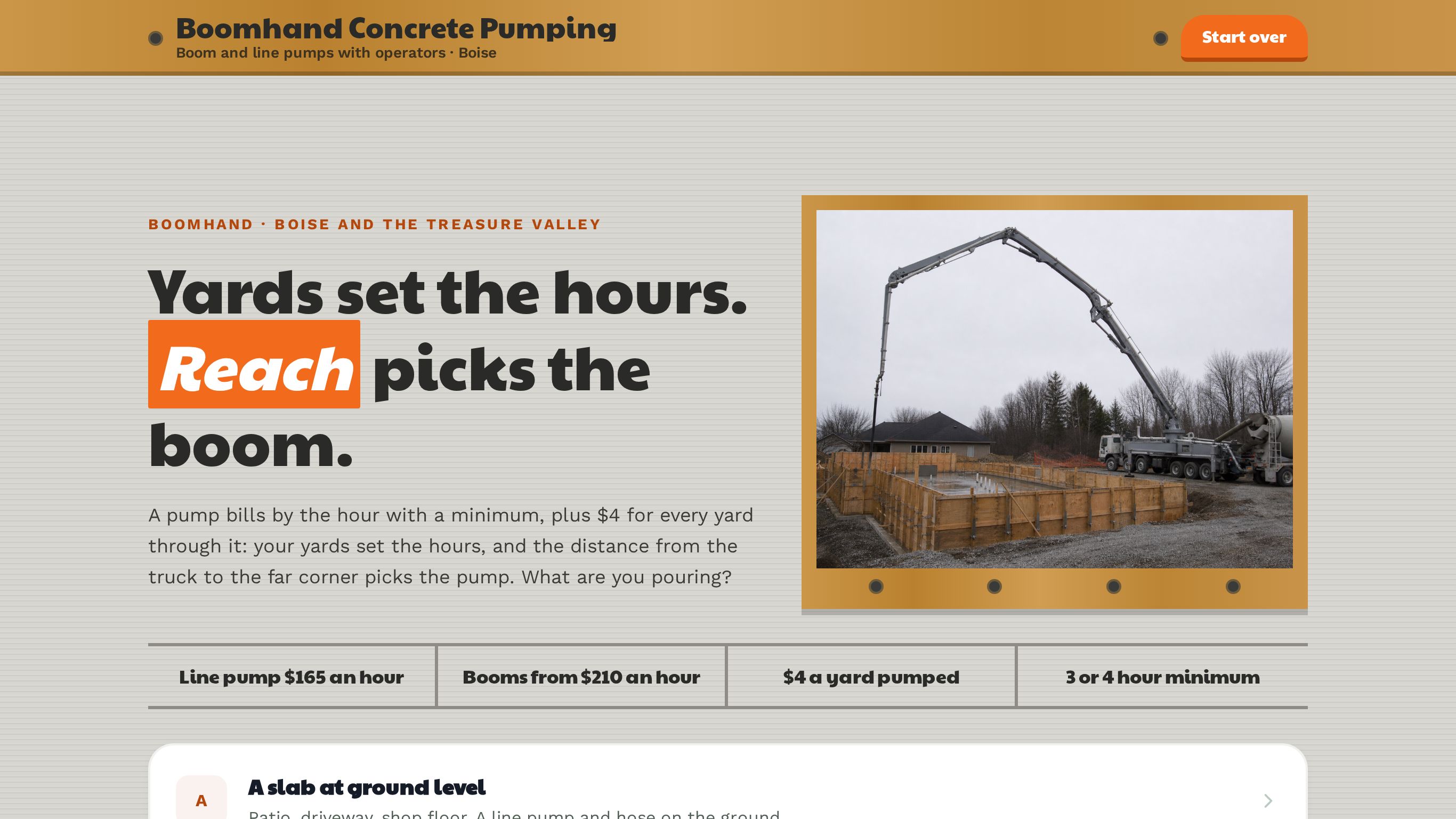 Concrete pumping service quote template preview